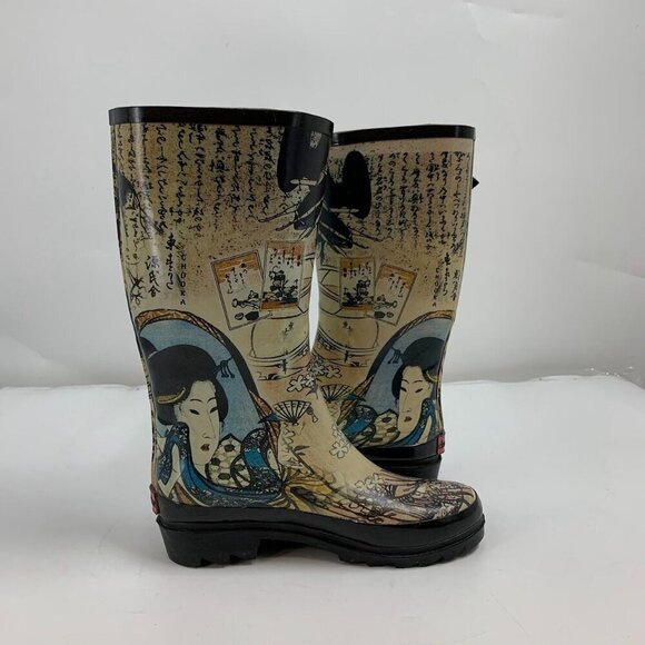 Chooka Women's Geisha Mid Calf Top Buckle Rain Boot Size 8 - Picture 4 of 16